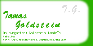 tamas goldstein business card